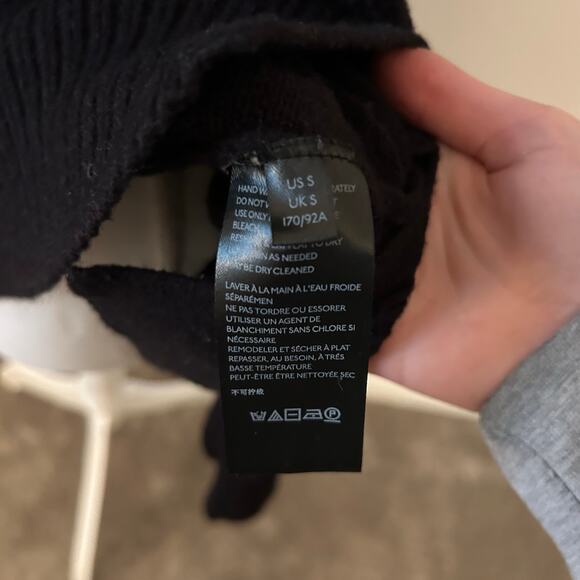 By Anthropologie Black Oversized Slouchy Off-Shoulder Sweater Blouse Top Size S - Picture 7 of 7